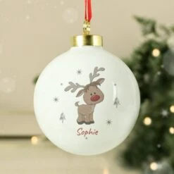 Personalised Little Reindeer Bauble -Xmas Decor Shop 4004322 2