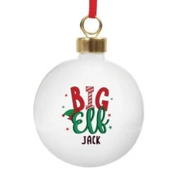 Personalised Big Elf Bauble -Xmas Decor Shop 4004323 4