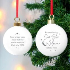 Personalised Our Star In Heaven Bauble 6 Personalised Our Star In Heaven Bauble -Xmas Decor Shop 4004751 2