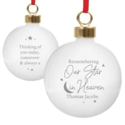 Personalised Our Star In Heaven Bauble 7 Personalised Our Star In Heaven Bauble -Xmas Decor Shop 4004751 3