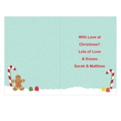 Personalised Gingerbread House Card -Xmas Decor Shop gc00516 2