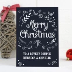 Personalised Christmas Frost Card -Xmas Decor Shop gc00518 3