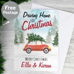 Personalised "Driving Home For Christmas'" Card