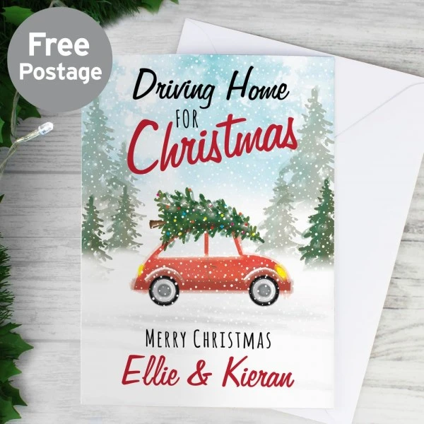 Personalised "Driving Home For Christmas'" Card 1 Personalised "Driving Home For Christmas'" Card