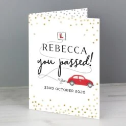 Personalised Passed Driving Test Card -Xmas Decor Shop gc00671 4