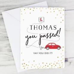 Personalised Passed Driving Test Card -Xmas Decor Shop gc00671 5