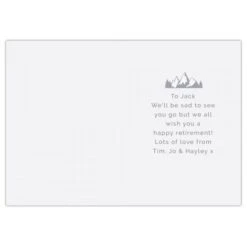 Personalised Leaving Retirement Adventure Card -Xmas Decor Shop gc00678 2