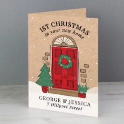 Personalised 1st Christmas In Your New Home Card -Xmas Decor Shop gc00804 2