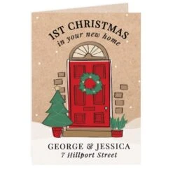 Personalised 1st Christmas In Your New Home Card -Xmas Decor Shop gc00804 3