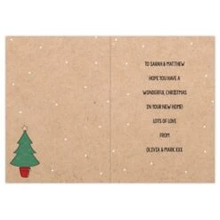 Personalised 1st Christmas In Your New Home Card -Xmas Decor Shop gc00804 4