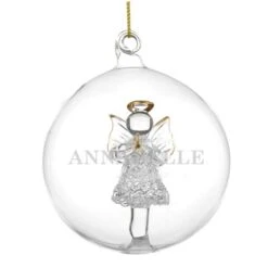 Personalised Name Only Angel Glass Bauble 10 Personalised Name Only Angel Glass Bauble -Xmas Decor Shop p0107d30 3