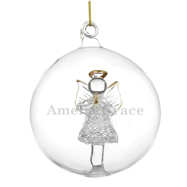 Personalised Name Only Angel Glass Bauble 5 Personalised Name Only Angel Glass Bauble - Image 5
