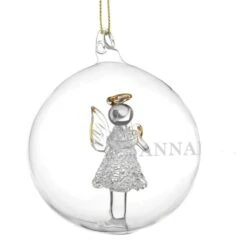 Personalised Name Only Angel Glass Bauble 12 Personalised Name Only Angel Glass Bauble -Xmas Decor Shop p0107d30 5