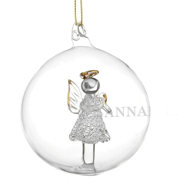 Personalised Name Only Angel Glass Bauble 6 Personalised Name Only Angel Glass Bauble - Image 6