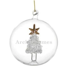 Personalised Name Only Christmas Tree Glass Bauble -Xmas Decor Shop p0107d31 3