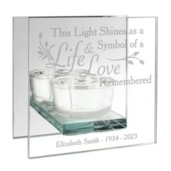 Personalised Life & Love Mirrored Glass Tea Light Candle Holder 7 Personalised Life & Love Mirrored Glass Tea Light Candle Holder -Xmas Decor Shop p0107d37 3