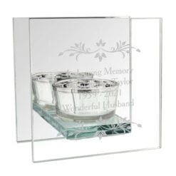 Personalised Sentiments Mirrored Glass Tea Light Candle Holder -Xmas Decor Shop p0107d42 7