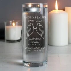 Personalised Guardian Angel Wings Floating Candle Holder -Xmas Decor Shop p0107e34 2