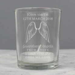Personalised Guardian Angel Wings Votive Candle Holder -Xmas Decor Shop p0107e35 2