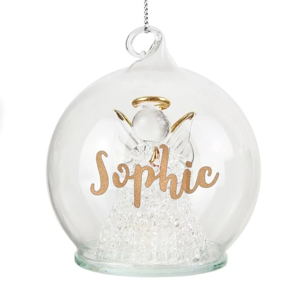 Personalised Christmas LED Angel Bauble 2 Personalised Christmas LED Angel Bauble - Image 2