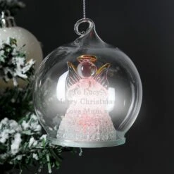 Personalised Christmas Message LED Angel Bauble -Xmas Decor Shop p0107f26 5