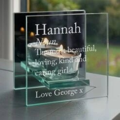 Personalised Definition Mirrored Glass Tea Light Candle Holder -Xmas Decor Shop p0107f99 5