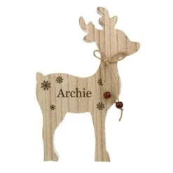 Personalised Any Name Rustic Wooden Reindeer Decoration 12 Personalised Any Name Rustic Wooden Reindeer Decoration -Xmas Decor Shop p0111b16 5