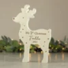 Personalised "1st Christmas" Rustic Wooden Reindeer Decoration
