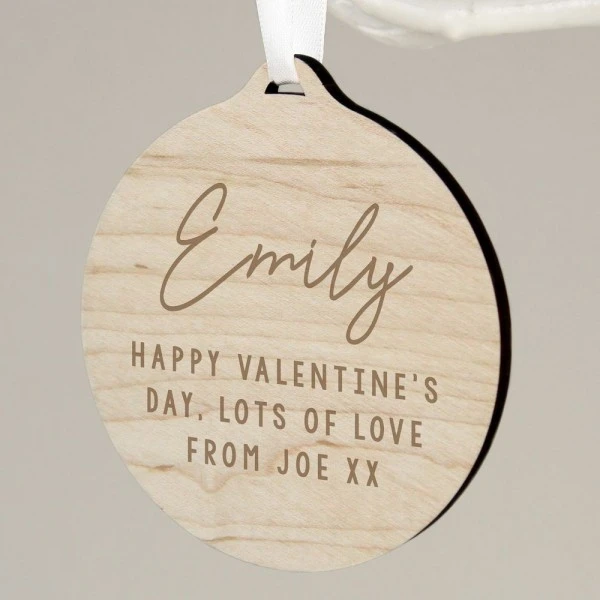 Personalised Free Text Round Wooden Decoration 3 Personalised Free Text Round Wooden Decoration - Image 3