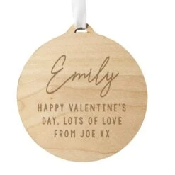 Personalised Free Text Round Wooden Decoration 10 Personalised Free Text Round Wooden Decoration -Xmas Decor Shop p0111d44 4