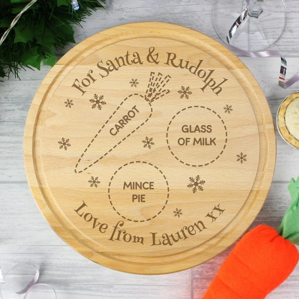 Personalised Christmas Eve Mince Pie Board 1 Personalised Christmas Eve Mince Pie Board