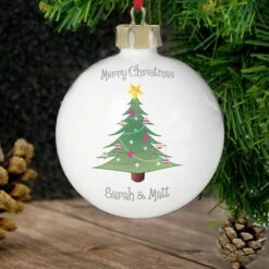 Personalised Christmas Tree Bauble -Xmas Decor Shop p0305f33 2