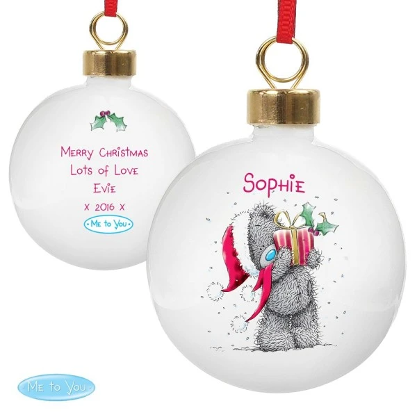 Personalised Me To You Christmas Bauble 4 Personalised Me To You Christmas Bauble - Image 4
