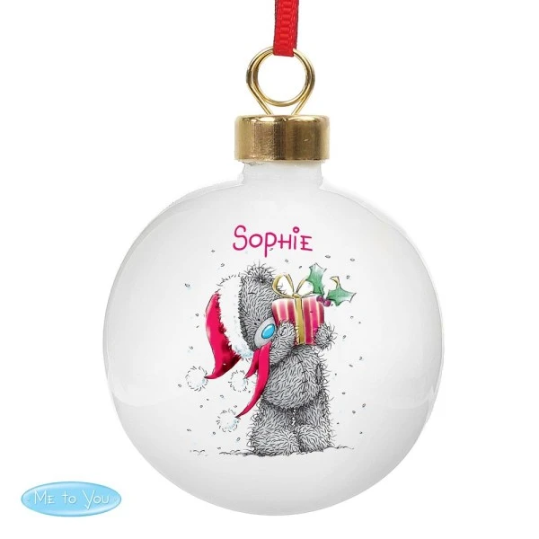 Personalised Me To You Christmas Bauble 5 Personalised Me To You Christmas Bauble - Image 5