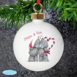Personalised Me To You Couple Christmas Bauble 8 Personalised Me To You Couple Christmas Bauble -Xmas Decor Shop p0305f78 3