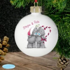 Personalised Me To You Couple Christmas Bauble 9 Personalised Me To You Couple Christmas Bauble -Xmas Decor Shop p0305f78 4