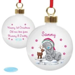 Personalised Me To You Reindeer Bauble 8 Personalised Me To You Reindeer Bauble -Xmas Decor Shop p0305g24 3