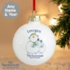 Personalised The Snowman And The Snowdog Bauble