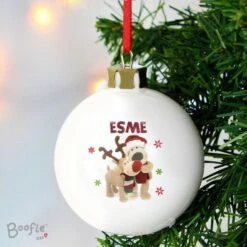 Personalised Boofle Christmas Reindeer Bauble -Xmas Decor Shop p0305g67 4