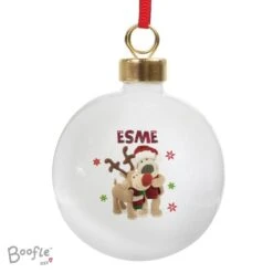 Personalised Boofle Christmas Reindeer Bauble -Xmas Decor Shop p0305g67 5