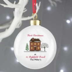 Personalised Cosy Christmas Bauble -Xmas Decor Shop p0305g70 2