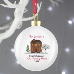 Personalised Cosy Christmas Bauble -Xmas Decor Shop p0305g70 3