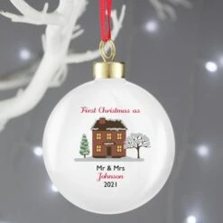 Personalised Cosy Christmas Bauble -Xmas Decor Shop p0305g70 4