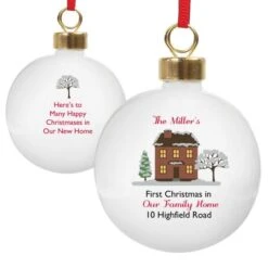 Personalised Cosy Christmas Bauble -Xmas Decor Shop p0305g70 5