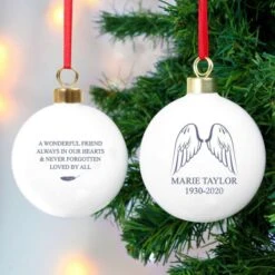 Personalised Angel Wings Bauble 8 Personalised Angel Wings Bauble -Xmas Decor Shop p0305g96 2