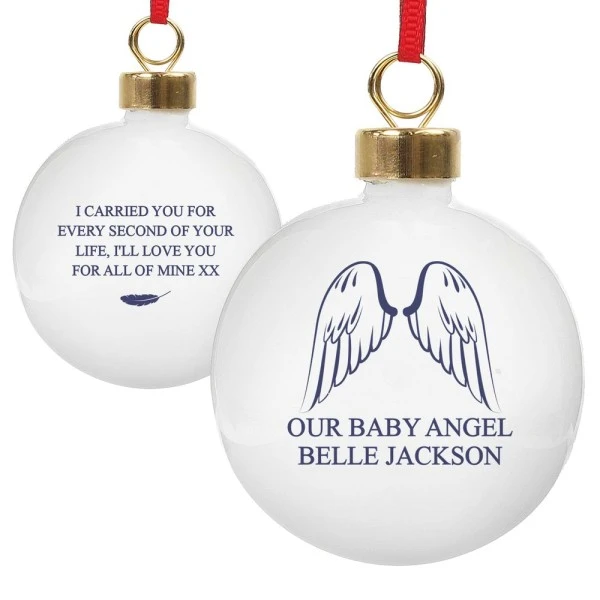 Personalised Angel Wings Bauble 6 Personalised Angel Wings Bauble - Image 6