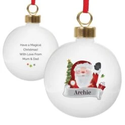 Personalised Santa Claus Bauble -Xmas Decor Shop p0305h18 4