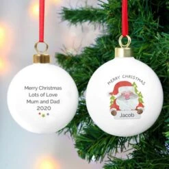 Personalised Santa Claus Bauble -Xmas Decor Shop p0305h18 5