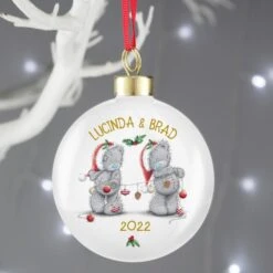 Personalised Me To You Christmas Couple's Bauble 9 Personalised Me To You Christmas Couple's Bauble -Xmas Decor Shop p0305h23 3