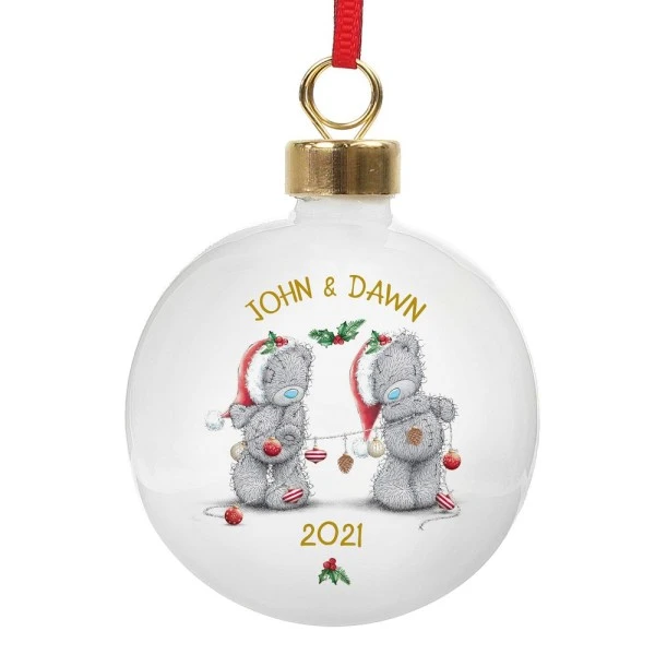 Personalised Me To You Christmas Couple's Bauble 6 Personalised Me To You Christmas Couple's Bauble - Image 6